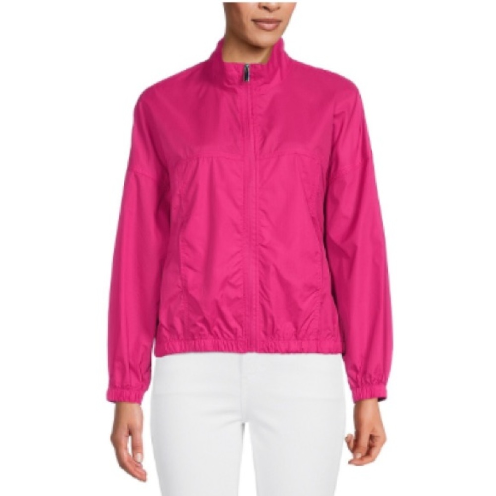 NANETTE LEPORE Dolman Solid Track Jacket - Raspberry